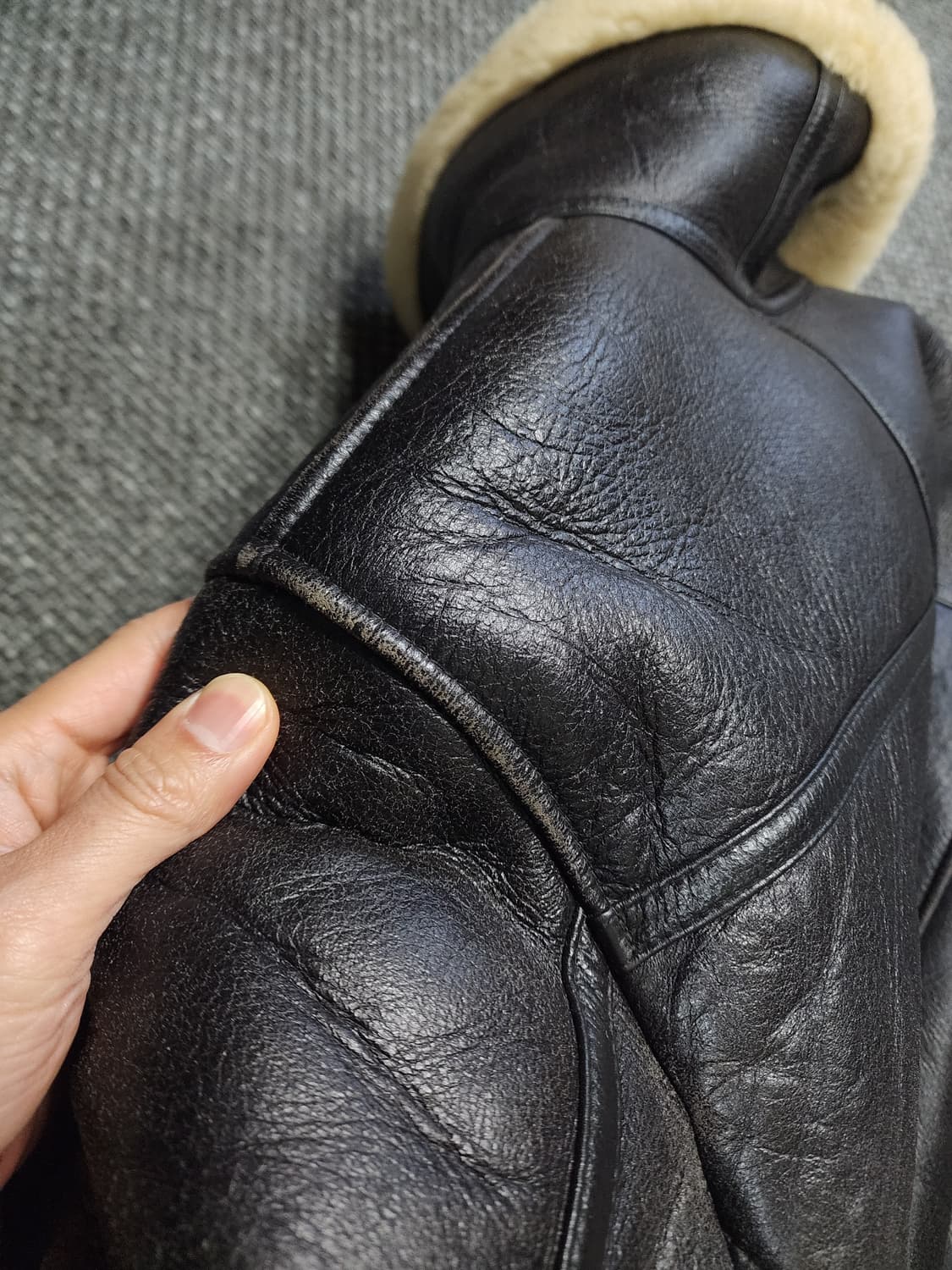 스페로네 양가죽 무스탕 L사이즈  상품이미지9