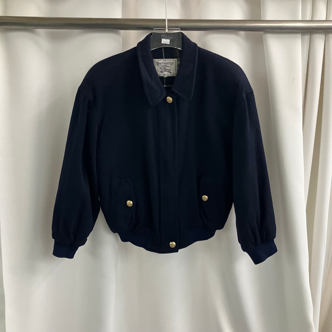 버버리 네이비 울 블루종 자켓 상품이미지1