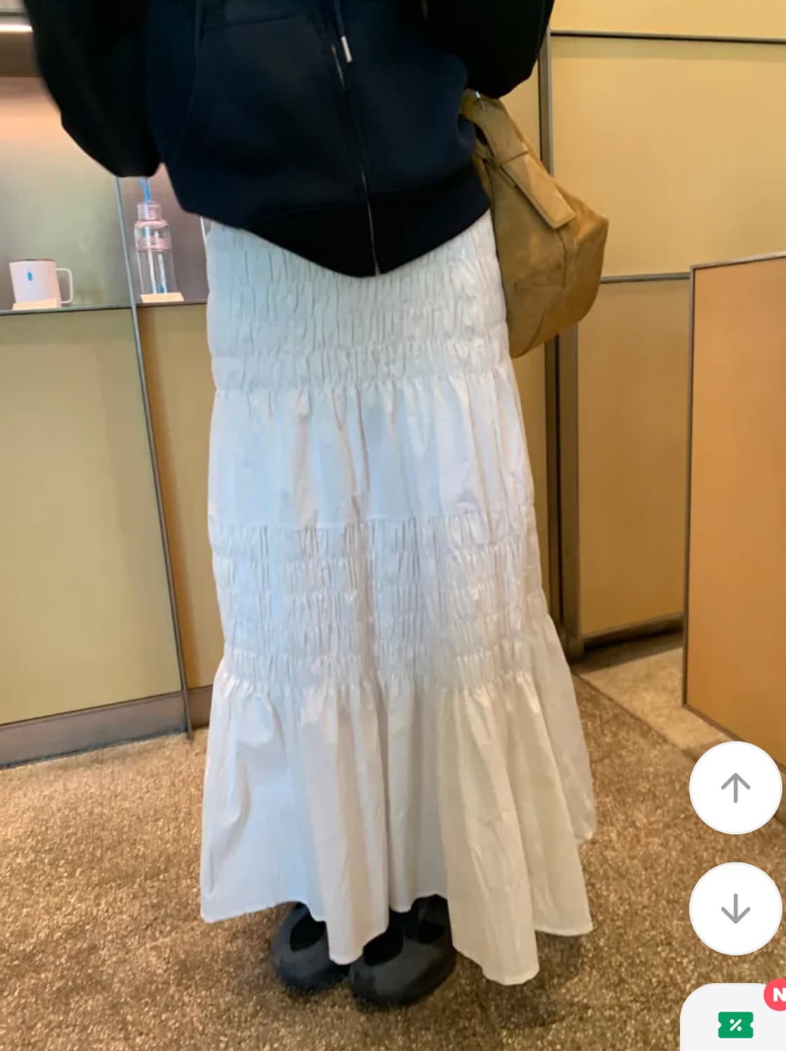 유이니 화이트 밴딩 롱sk 상품이미지2