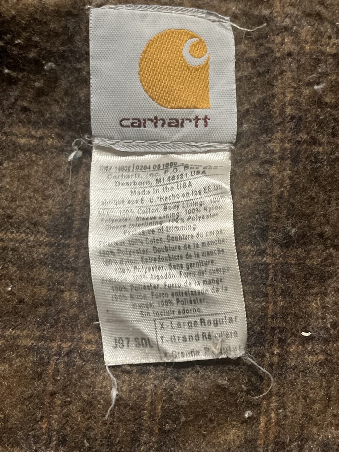 칼하트 J97 디트로이트 마운틴 캣 컨스트럭션 커스텀 자켓 새들 상품이미지5