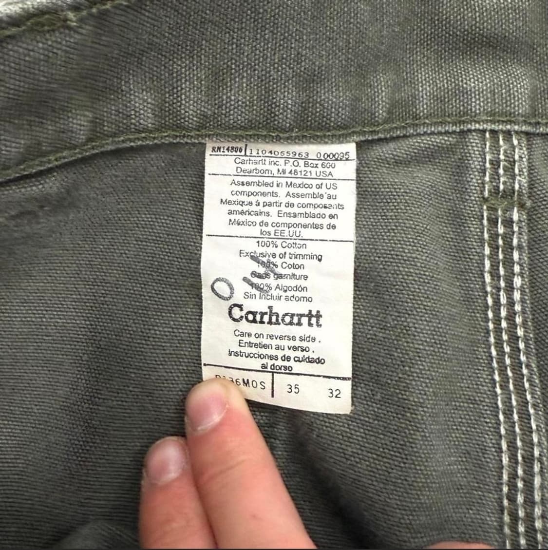 00s 칼하트 더블니 mos 35사이즈 상품이미지6