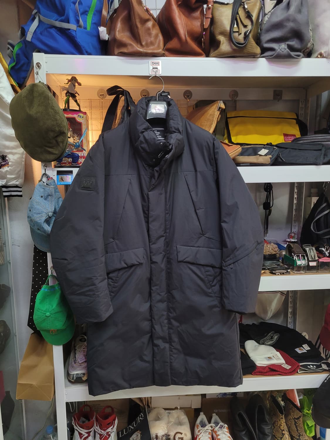 BASQUIAT 바스키아 블랙 롱 패딩 거위털 방수 상품이미지1