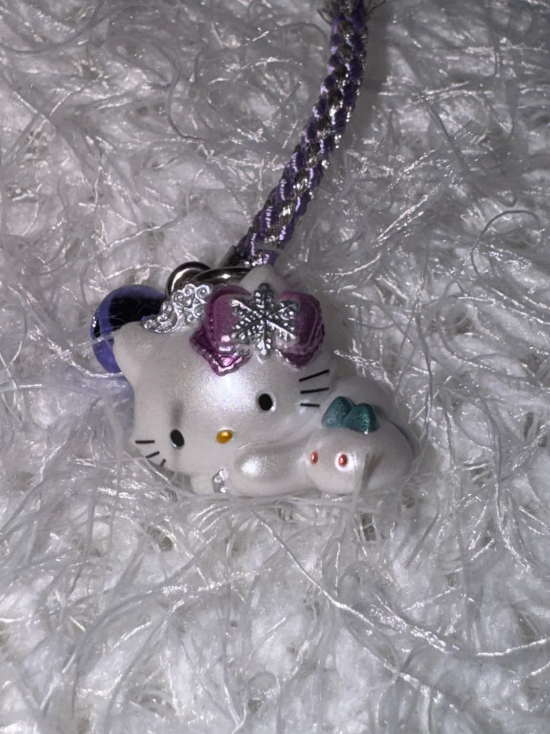 🐱💜고전 키티 훗카이도 지역한정 라벤더 챠미 키티스트랩 상품이미지2