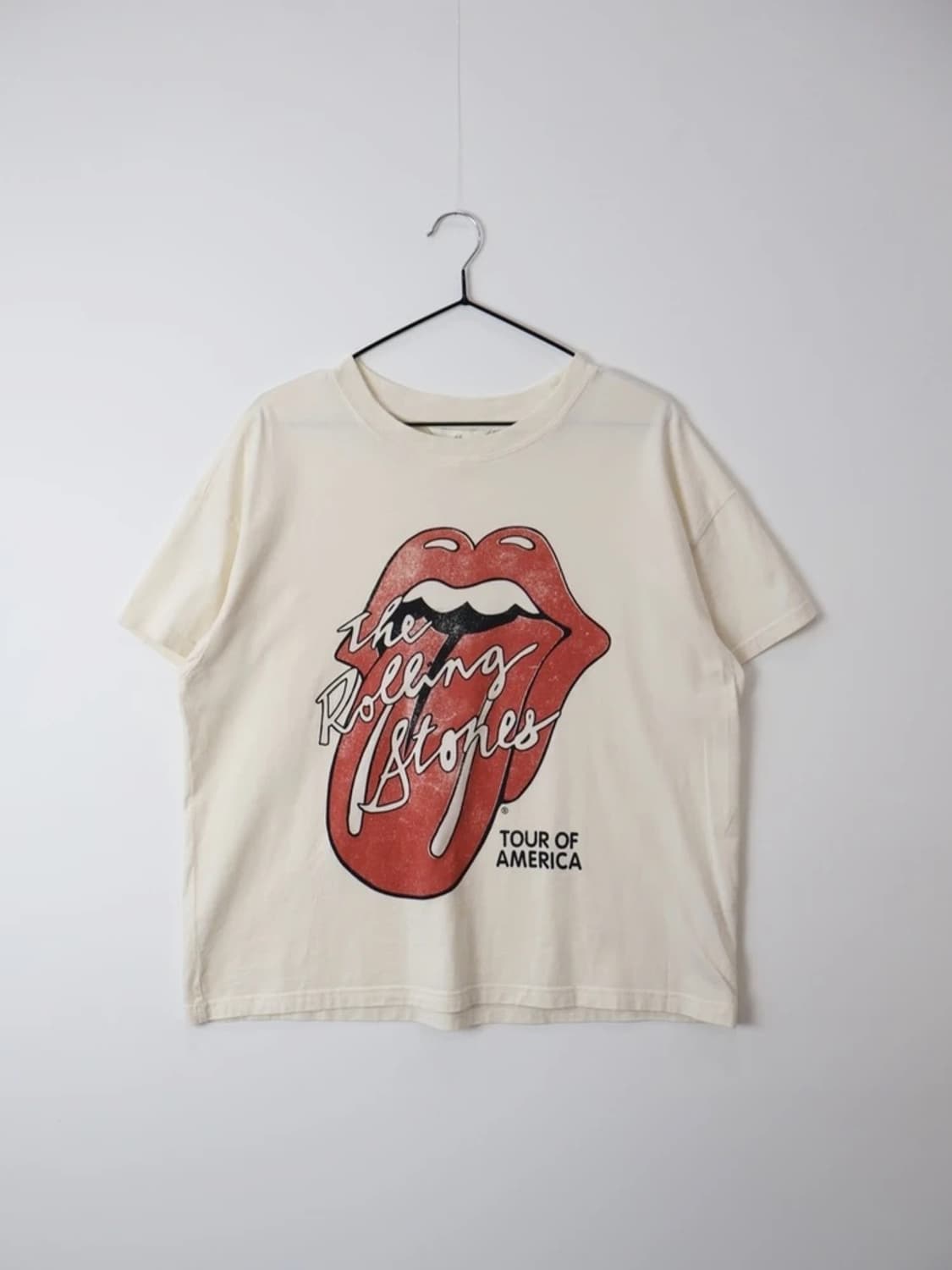 H&M Rolling Stones Tour Tee Cream 상품이미지3