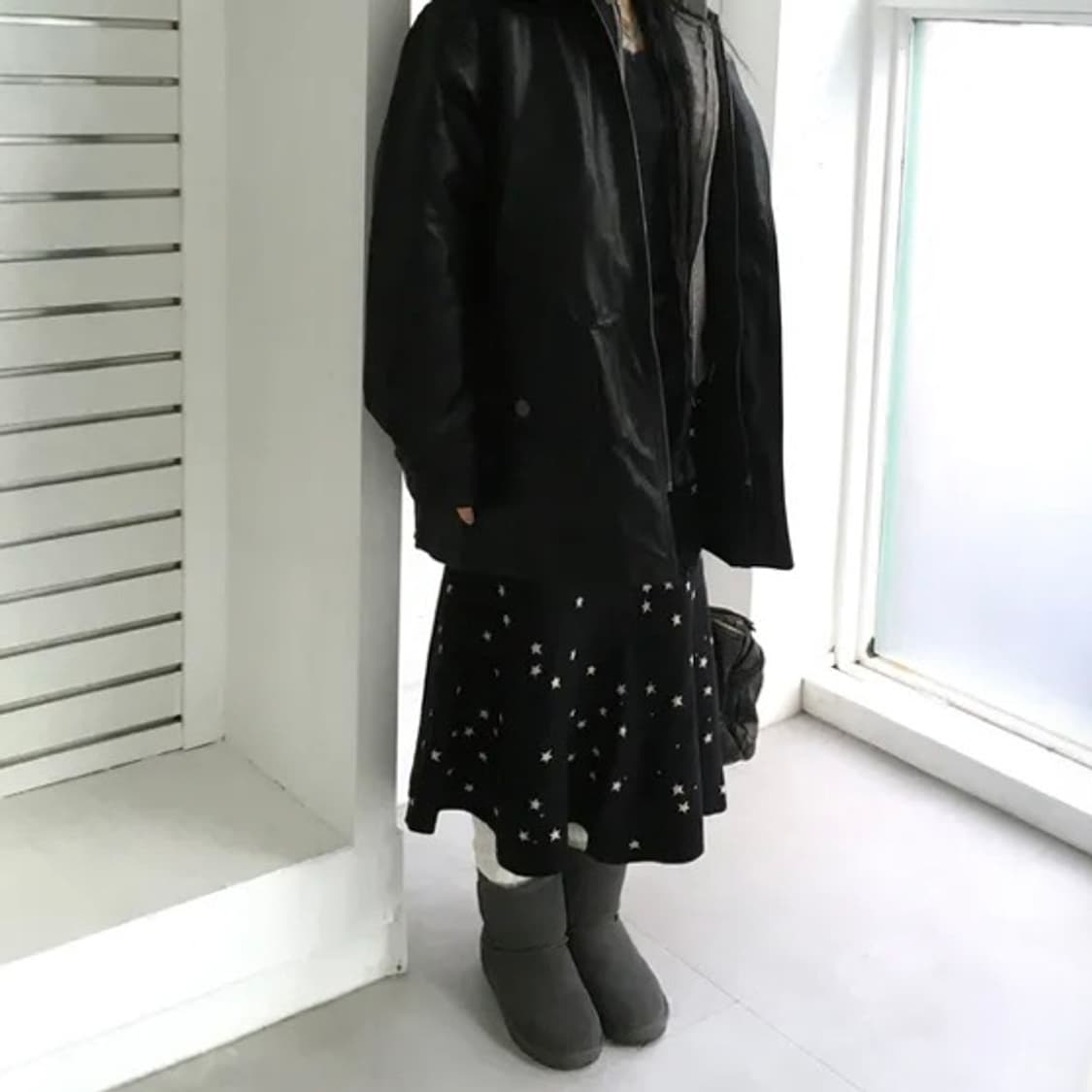 나의나인 이즈이즈 별스커트 shining star sk 블랙 상품이미지2