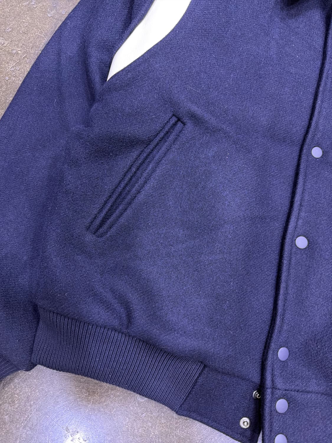 로드존그레이 바시티 숏 자켓 점퍼 네이비 XL 상품이미지8