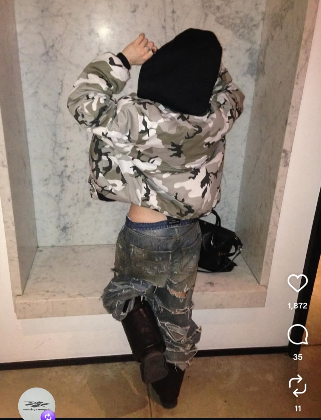 Newdaysamepain 이안코너  카모봄버 상품이미지2