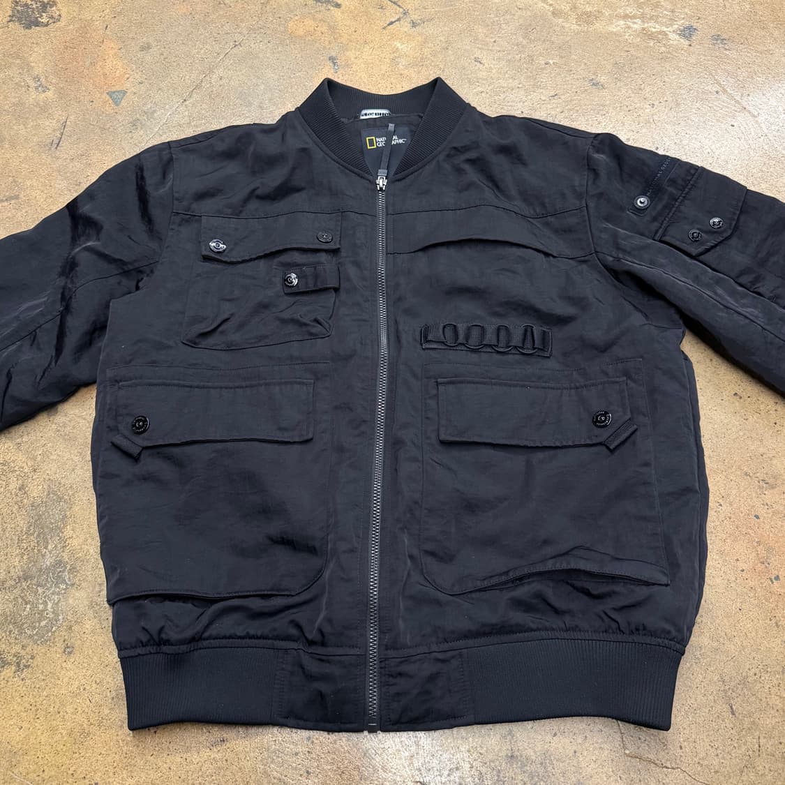 [정품/M] 내셔널지오그래픽 블랙 봄버 자켓 b15 상품이미지3