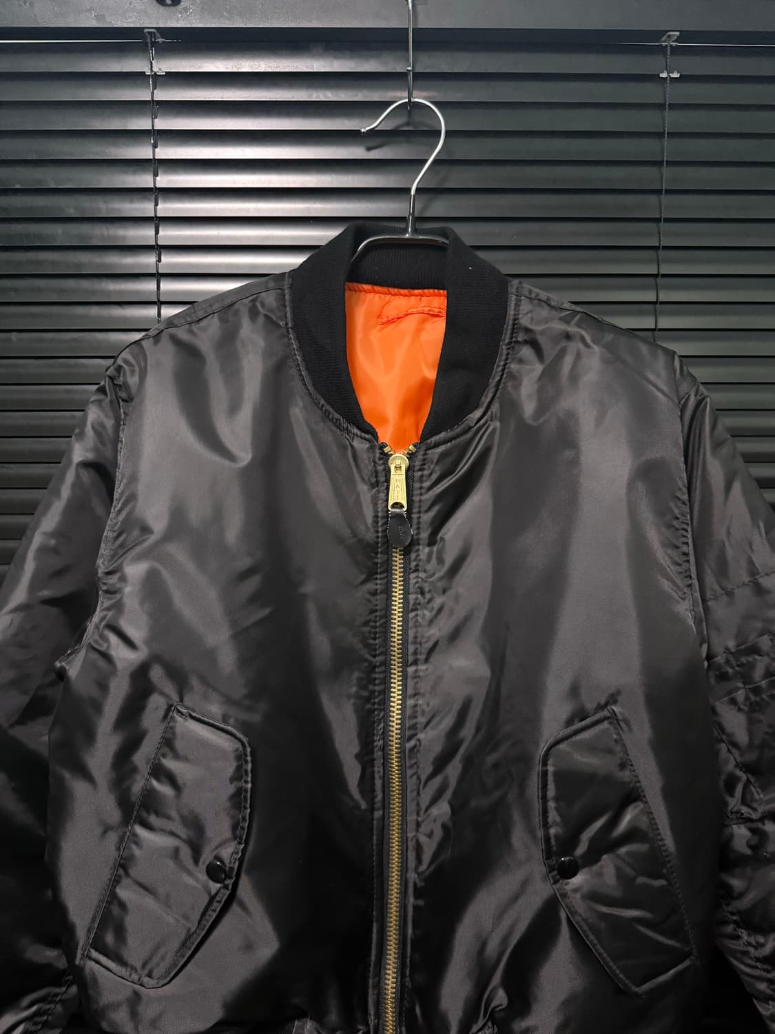 로스코 항공점퍼 블루종 봄버 블랙 XS 리버시블 ma1 ma-1 플라이트 상품이미지3