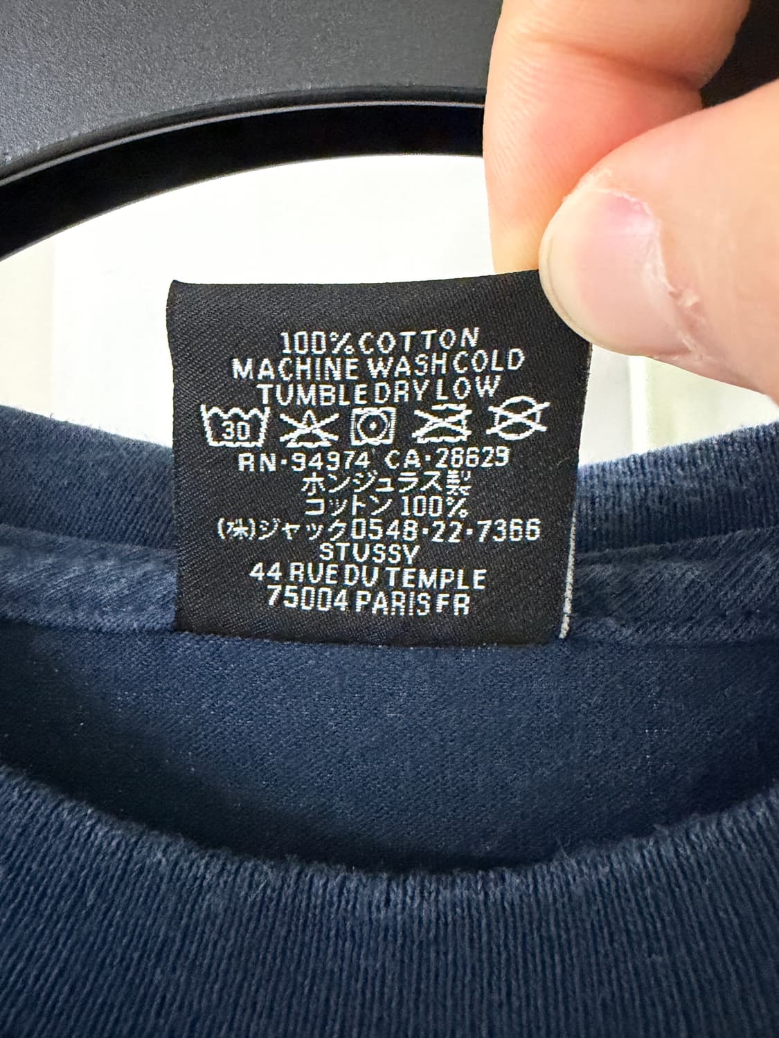스투시 란딘 티셔츠 반팔 M Navy 상품이미지5