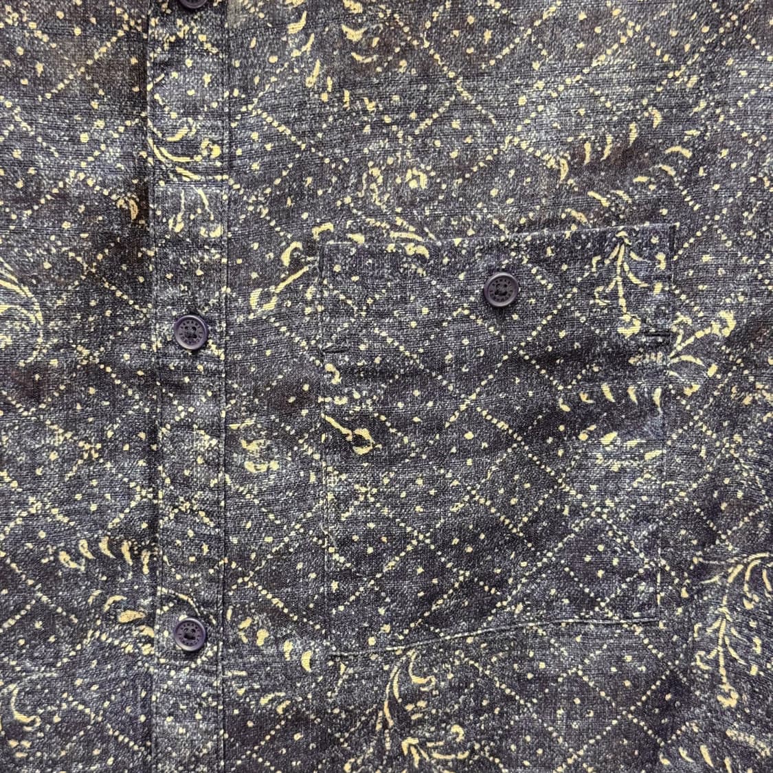 아르마니 익스체인지 패턴 셔츠 블라우스 페이즐리 프린트 디테일 네이비 상품이미지6