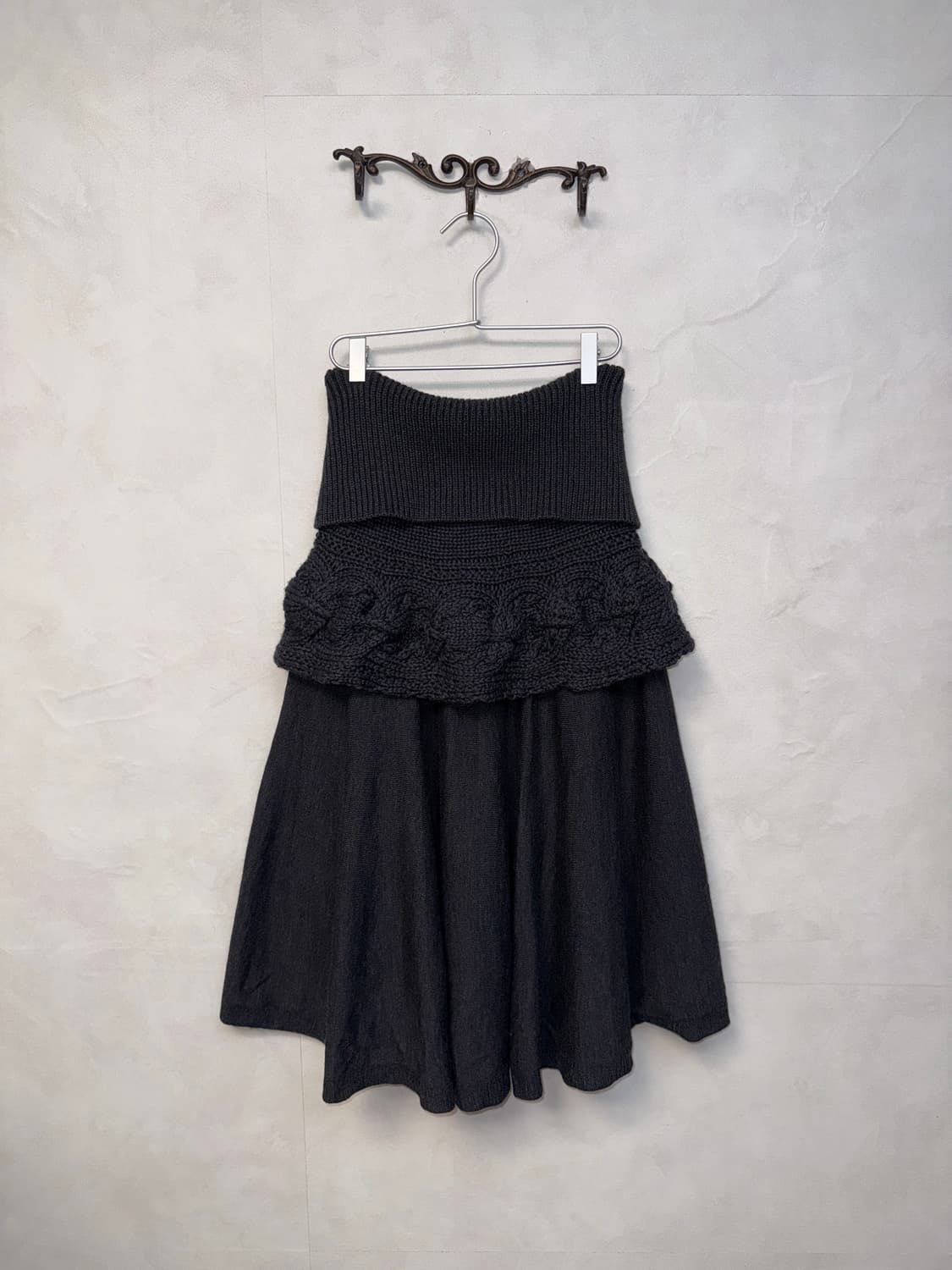 Elie Tahari charcoal wool twist knit sk 상품이미지1