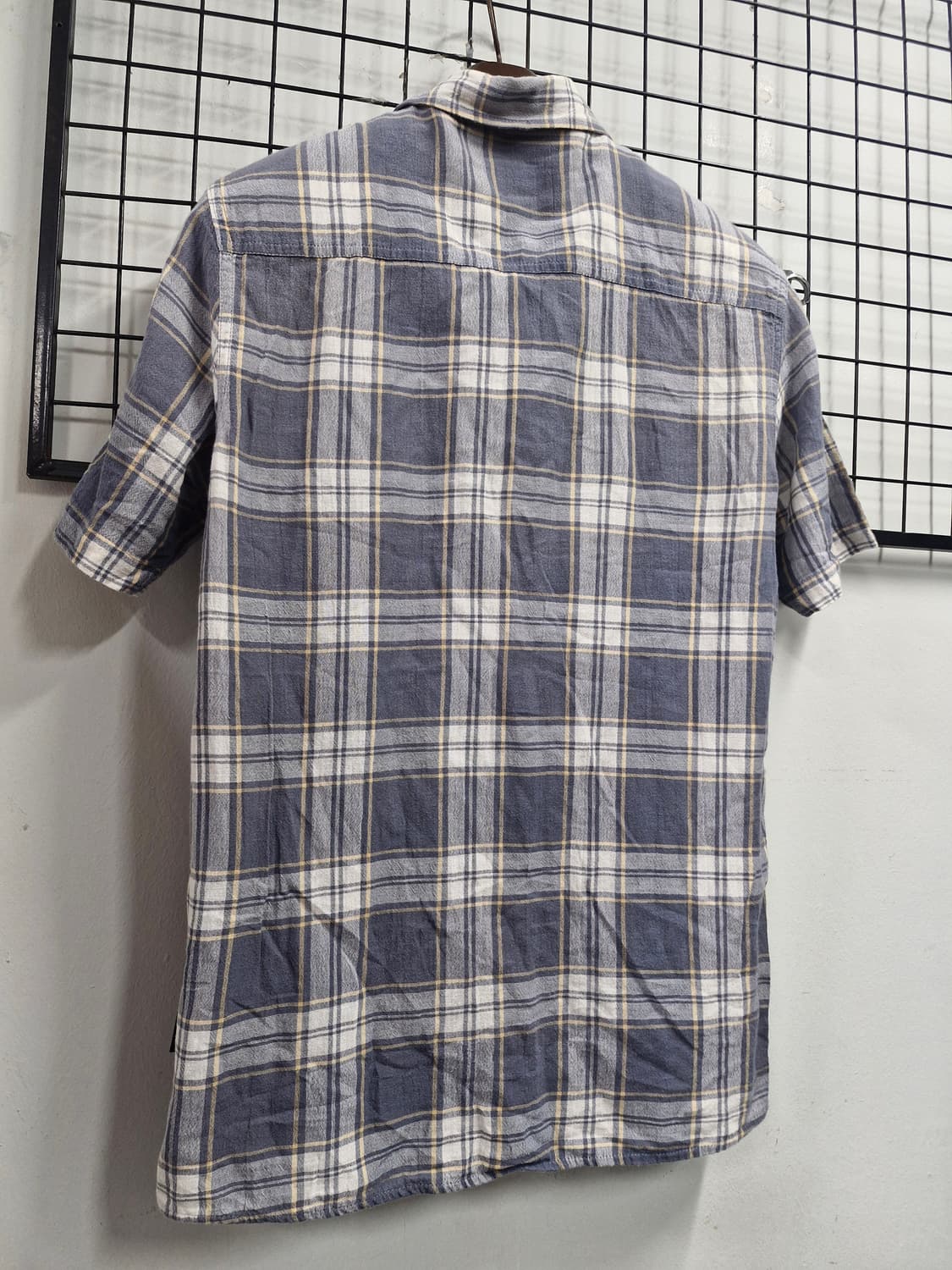 90-95M 파타고니아 체크 카라 반팔티. 상품이미지6