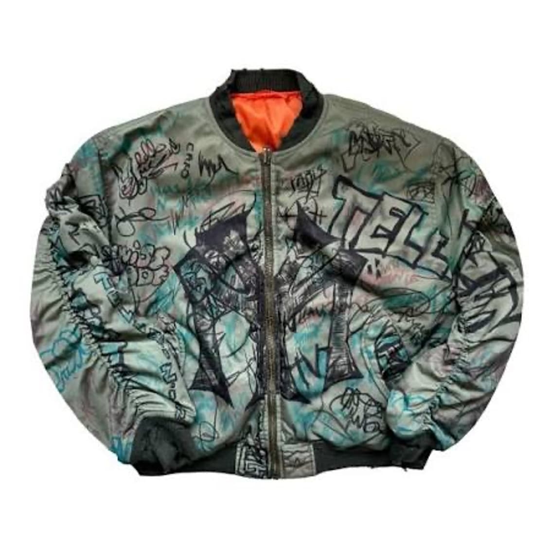 Mowalola 그래피티 봄버 2023 런웨이 초판 xl 상품이미지1