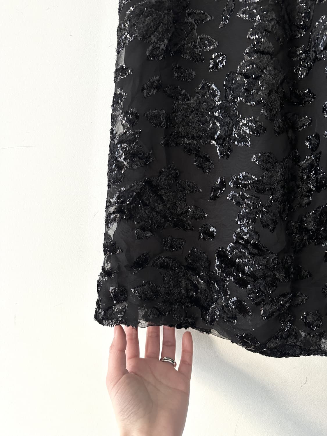 Gliter & velvet mix flower skirt 상품이미지3