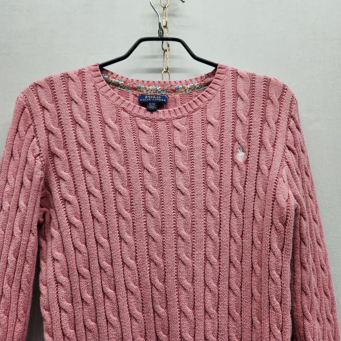 폴로랄프로렌 로고 꽈배기 니트 S 상품이미지2