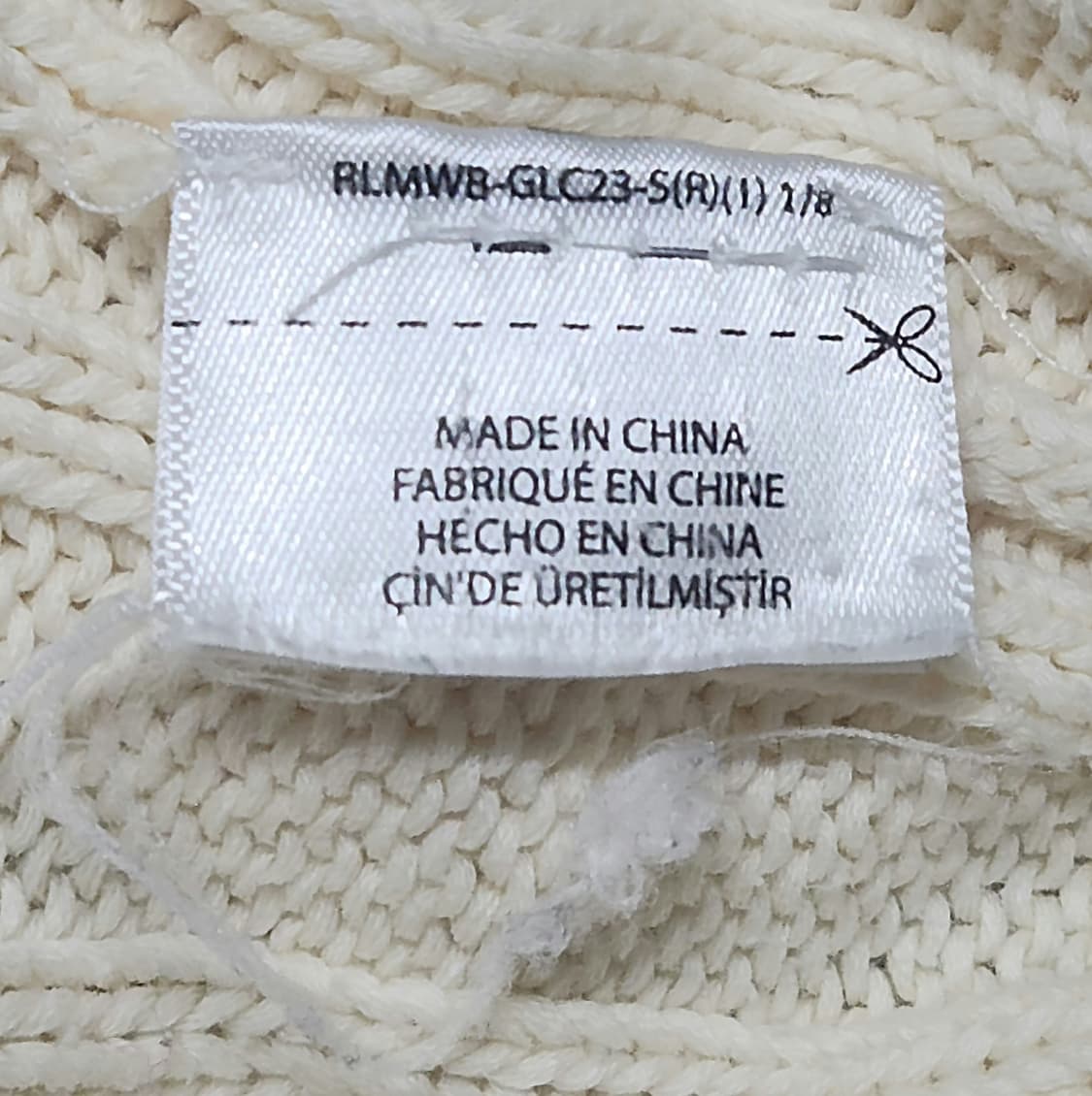 POLO 아이보리 꽈배기 니트(M) 상품이미지6