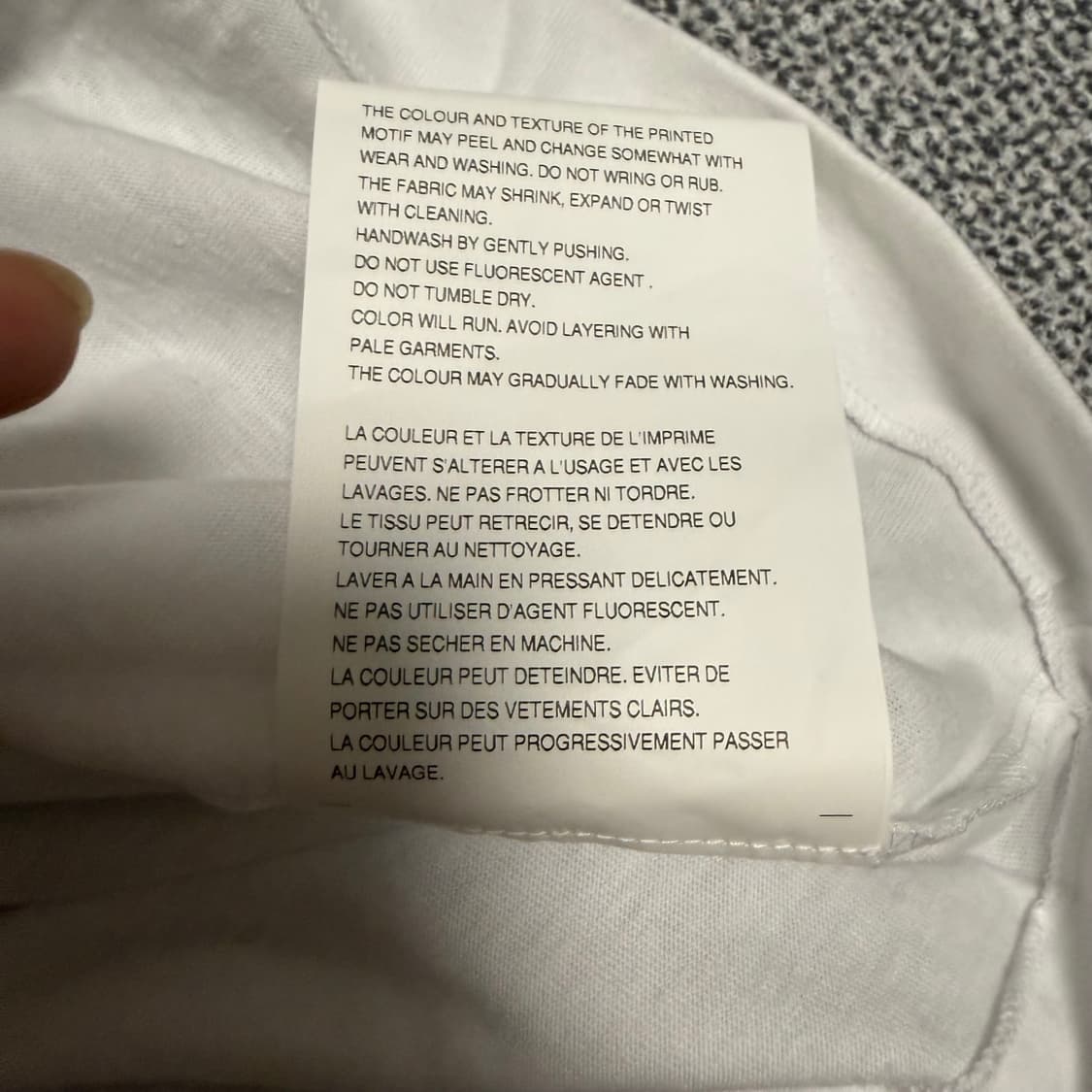 꼼데가르송 폴카 닷 더블 하트 반팔 L 화이트 AZ-T238 상품이미지7