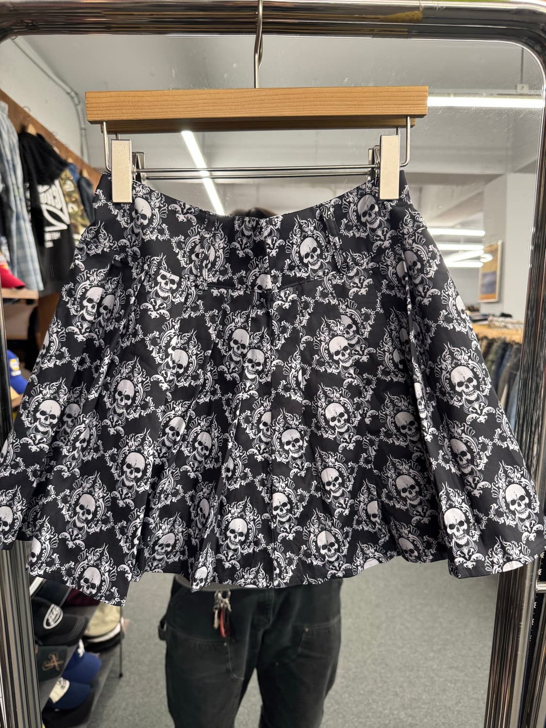 ROMWE 빈티지 스컬 미니스커트 상품이미지1