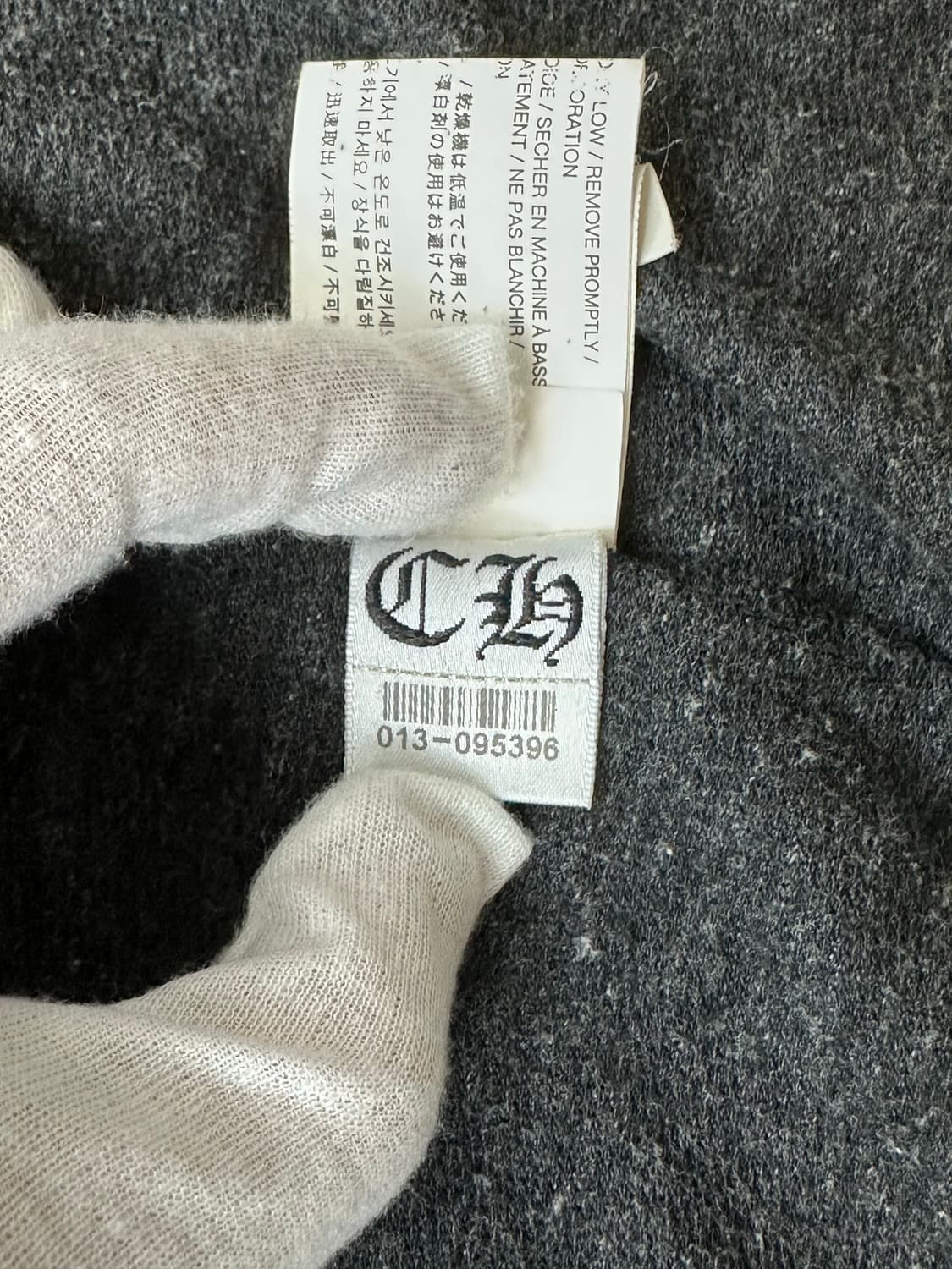 [L] 정품 크롬하츠 멀티로고 집업 후드 그레이 상품이미지10