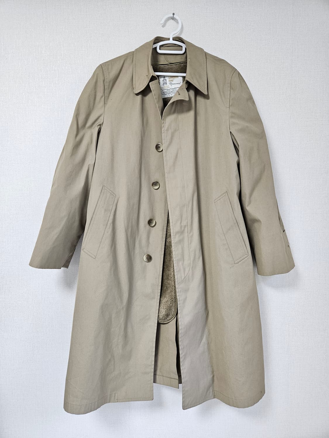 런던포그 퍼 트렌치코트 맥코트 빈티지 M 상품이미지2