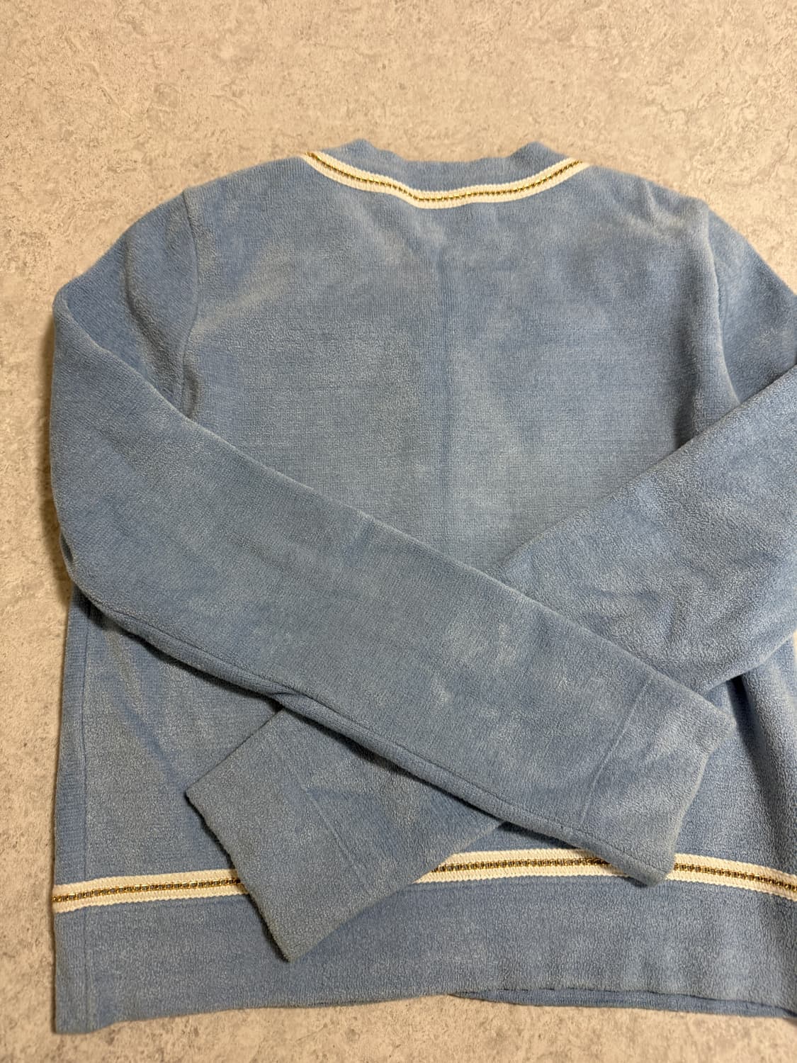 산드로 골드버턴 라이닝 가디건 블루 상품이미지8