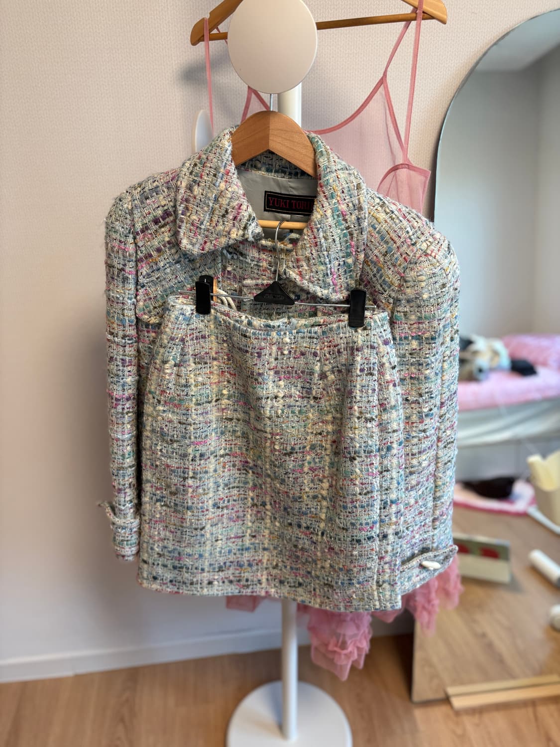 빈티지 더플코트 스커트 세트 상품이미지2