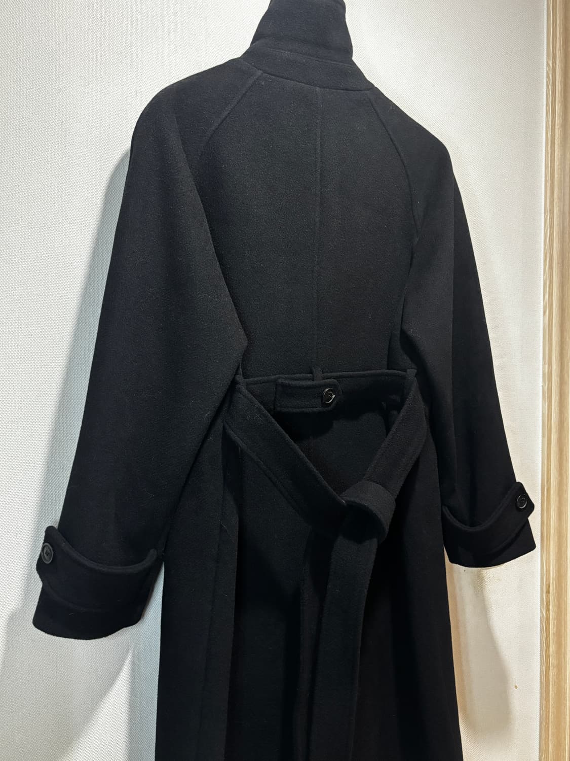 택포/A+급) KIIMUIR 울 캐시미어 블렌드 발마칸 코트 블랙 상품이미지5