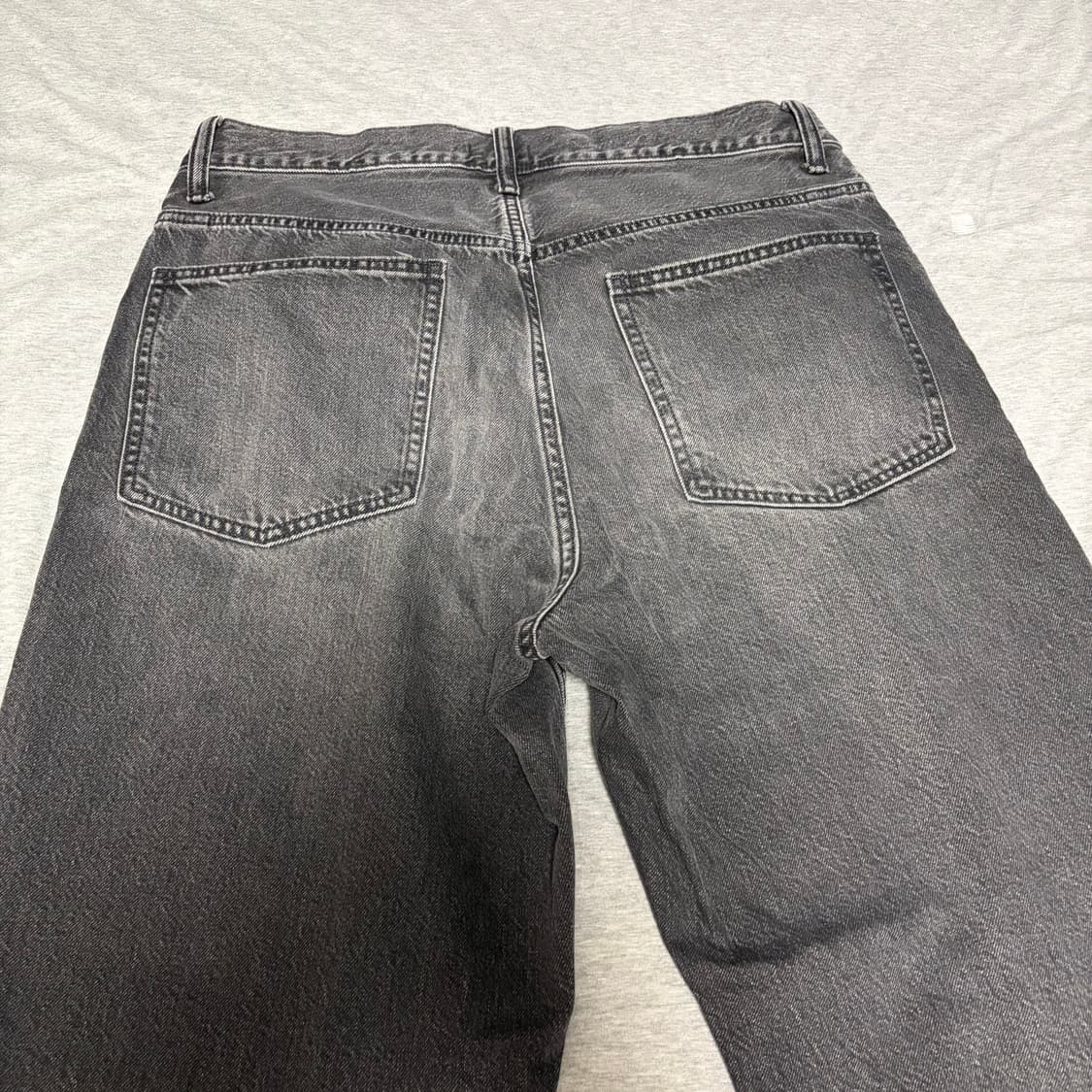 [32] 유니클로 와이드팬츠 흑청 상품이미지5