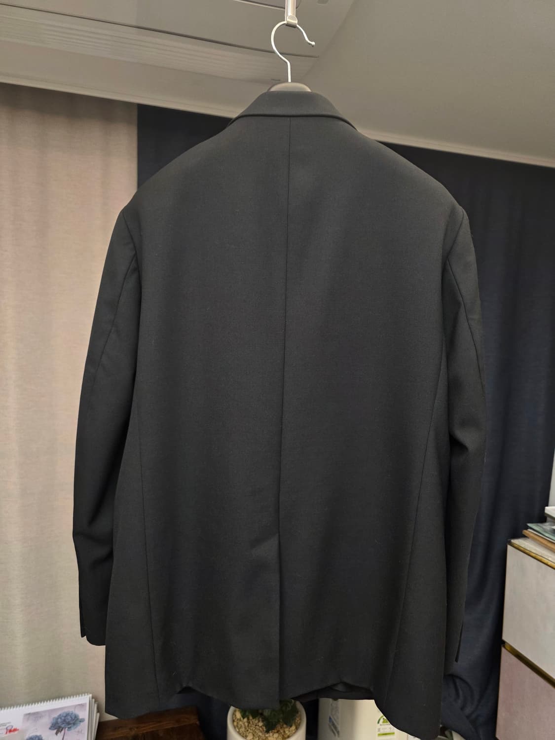 무신사스탠다드 / 울 블렌드 릴렉스드 베이식 블레이저 [블랙] / XL 상품이미지4