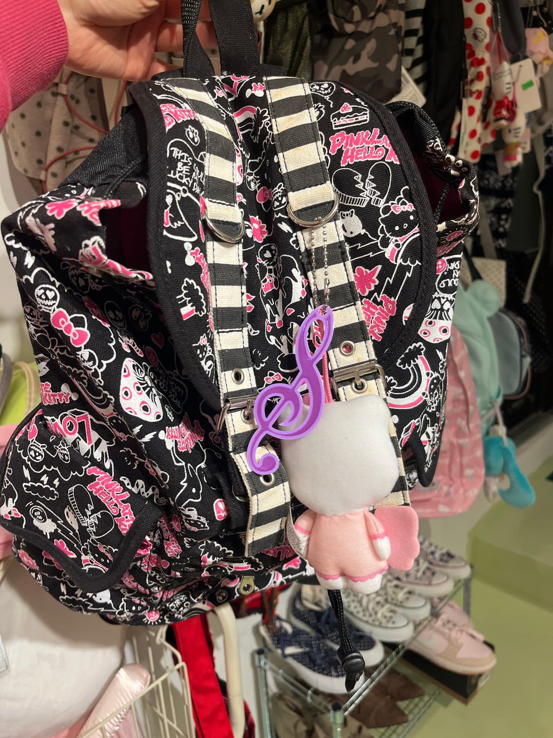 2011 산리오 핑크라떼 콜라보 백팩 🍓 상품이미지4