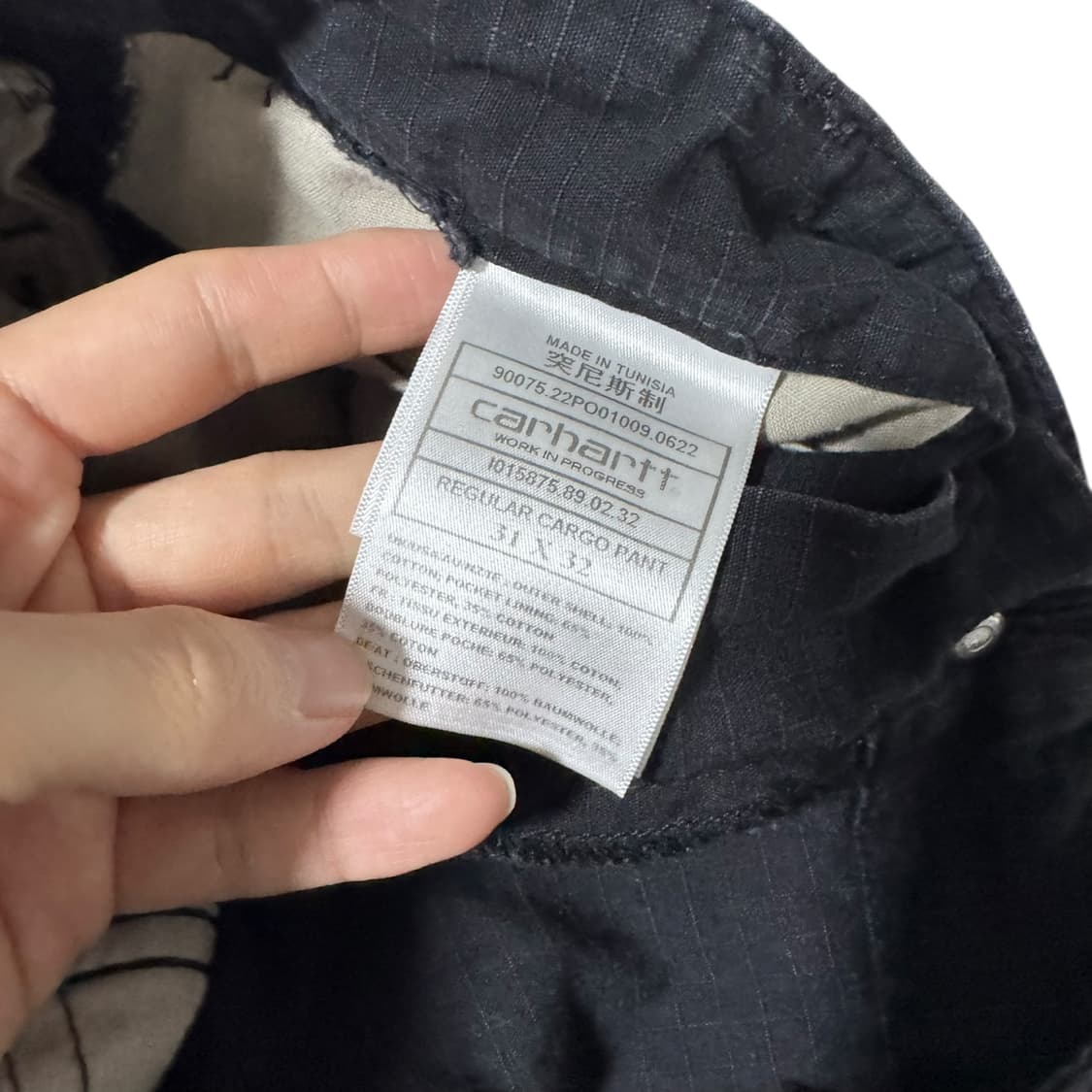 칼하트 블랙 카고 팬츠 상품이미지4