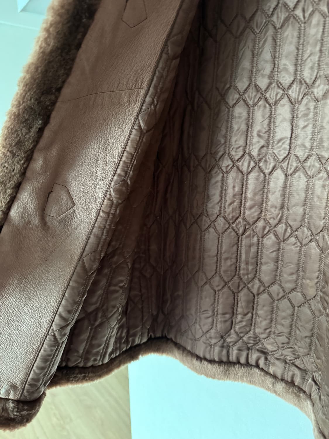 빈티지 퍼트리밍 무스탕 숏코트 상품이미지3