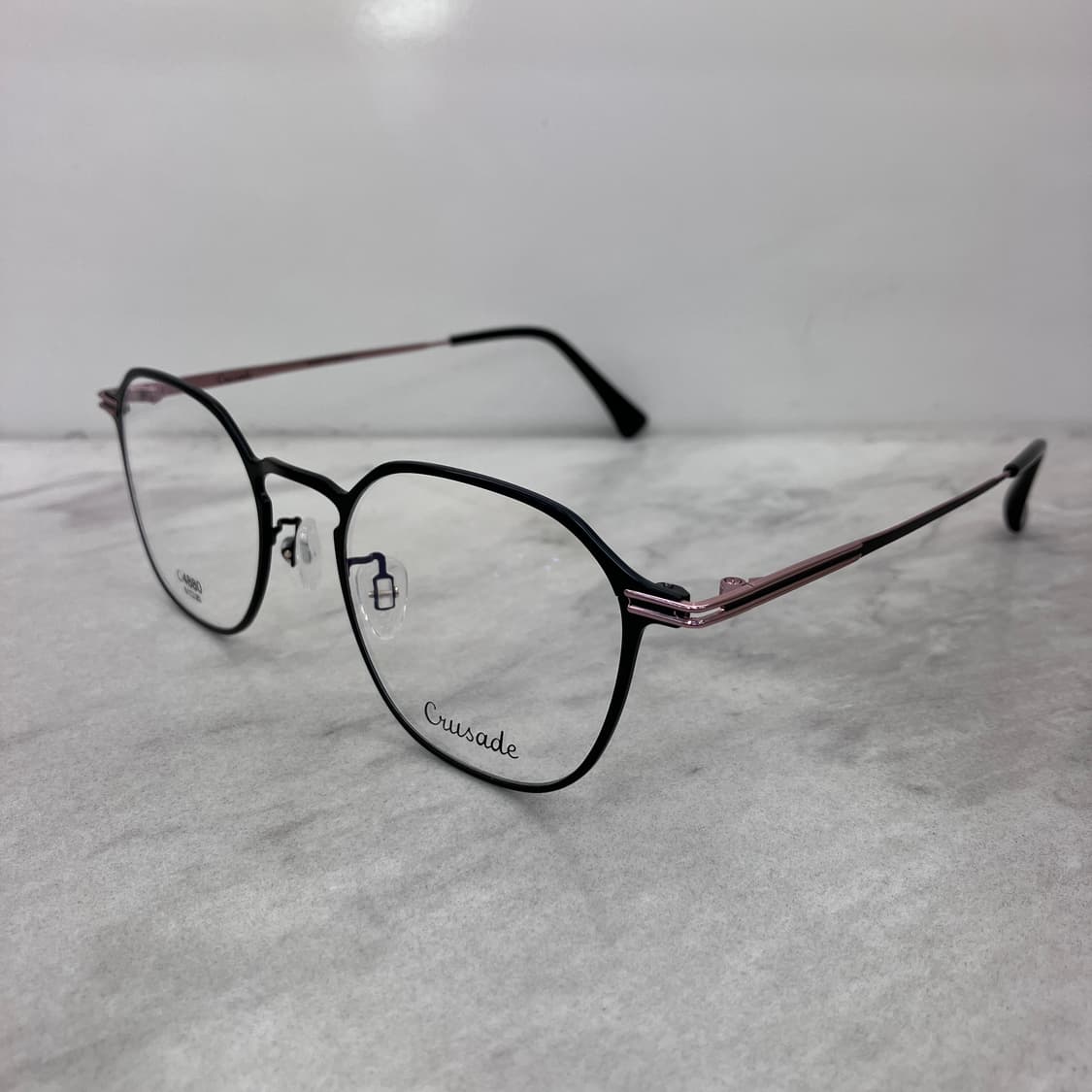 C91 크루세이드 Crusade 블랙 라일락 아넬형 메탈테 안경 4880 상품이미지7