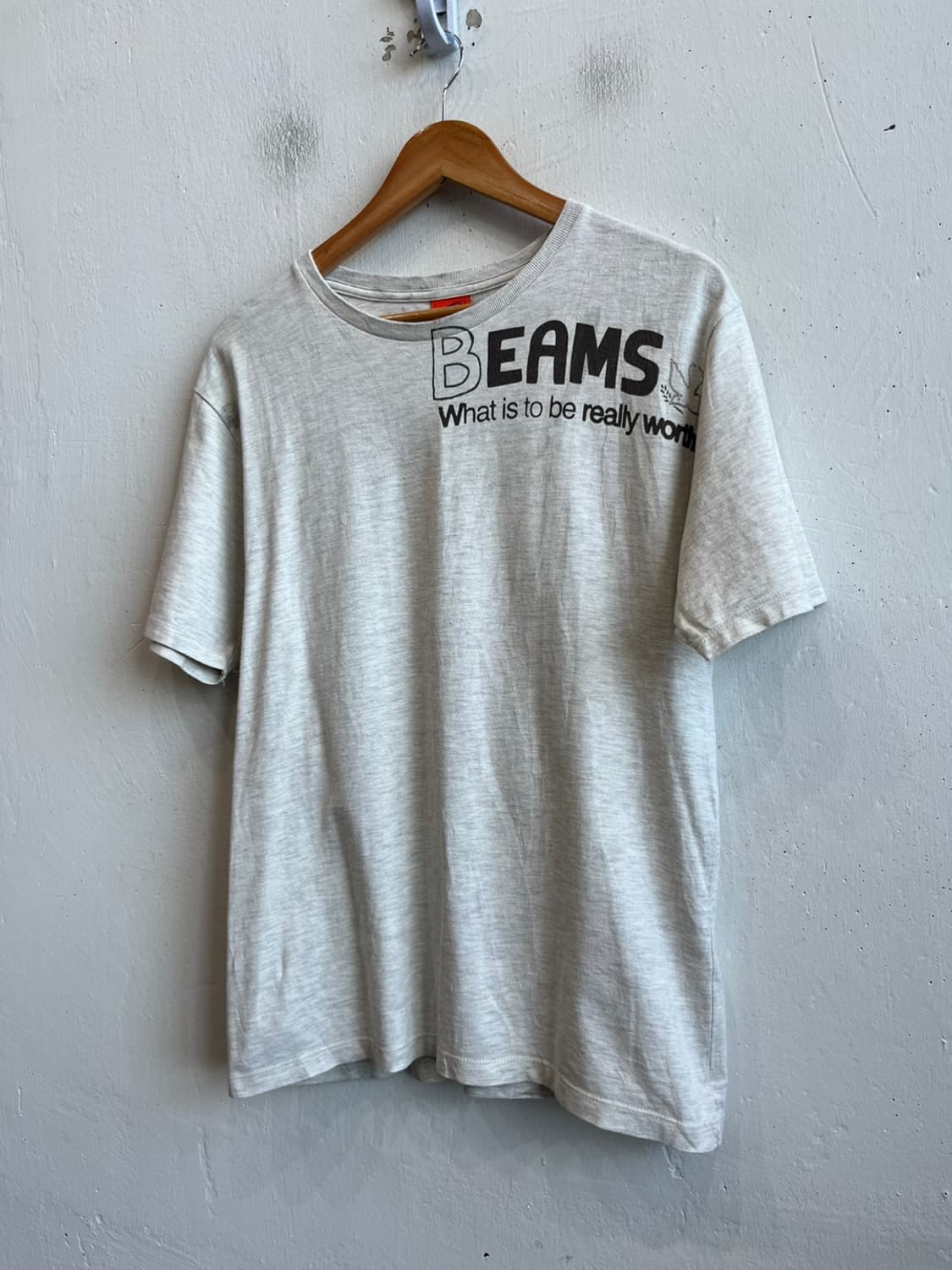BEAMS 빔즈 레터링 반팔 티셔츠 상품이미지1