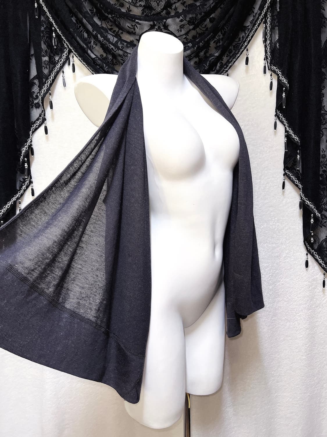 오리엔탈 드레이프 언발 레이어드 조끼 베스트 가디건 로브 페어리그런지 상품이미지4