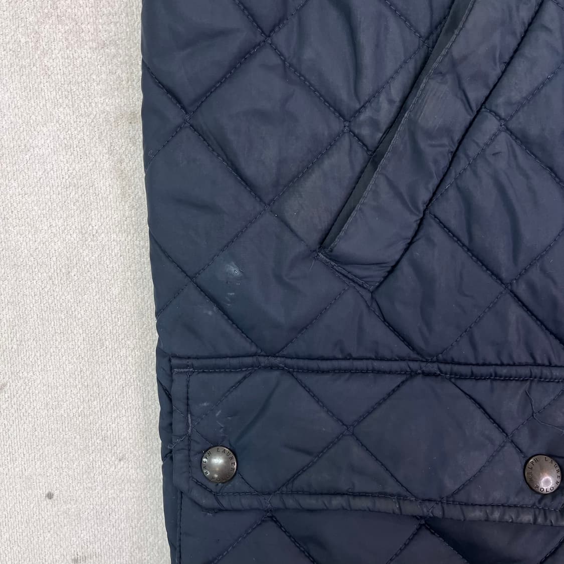 95 폴로랄프로렌 레더 패치 퀄팅 패딩 자켓 상품이미지4