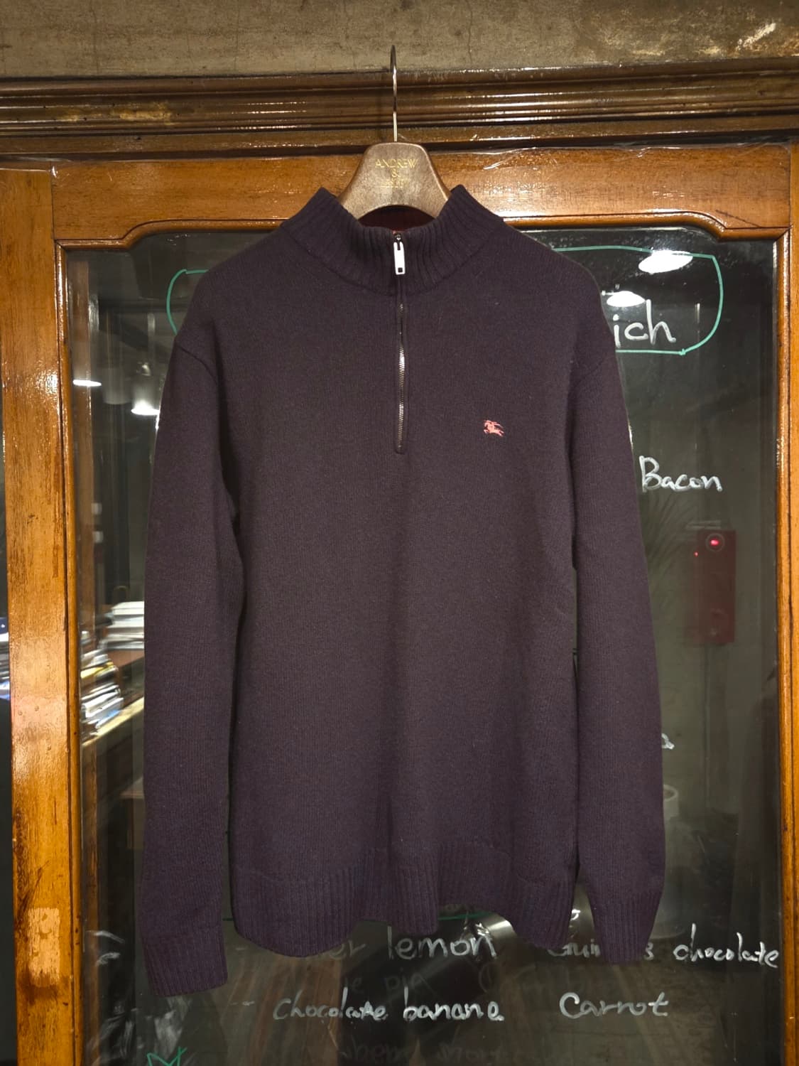 버버리 클래식 짚업니트 상품이미지1