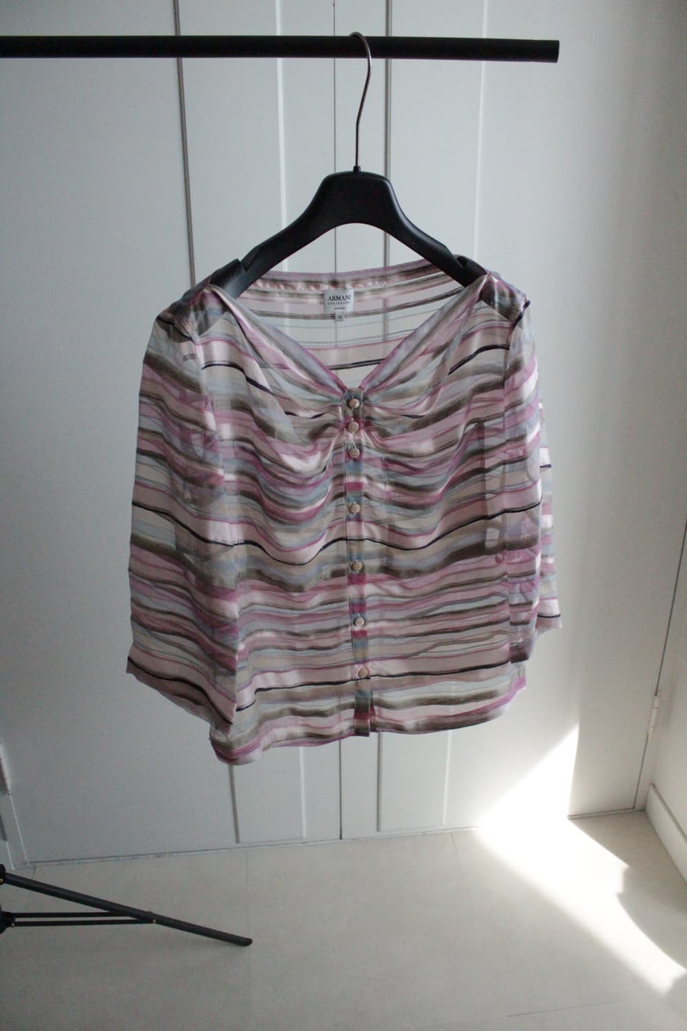 Armani Collezioni stripe linen blouse 상품이미지4