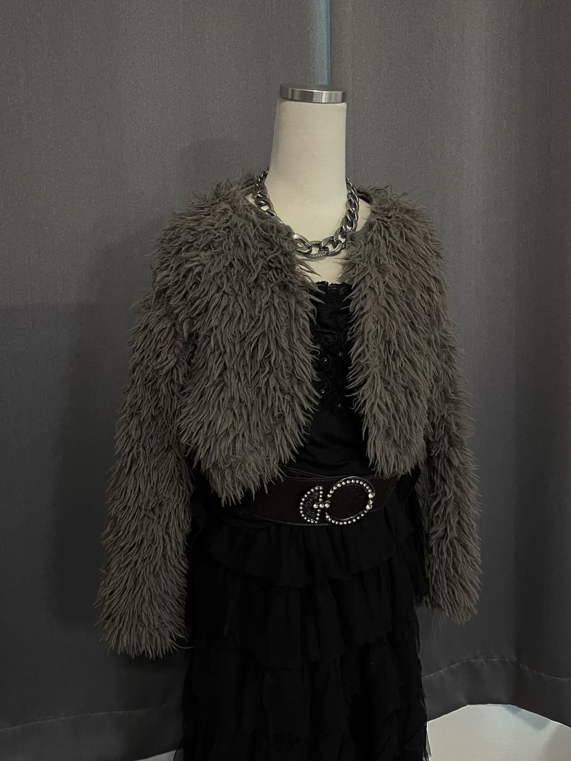 코디세트(퍼자켓+레이스캉캉치마 외 3개) 상품이미지1