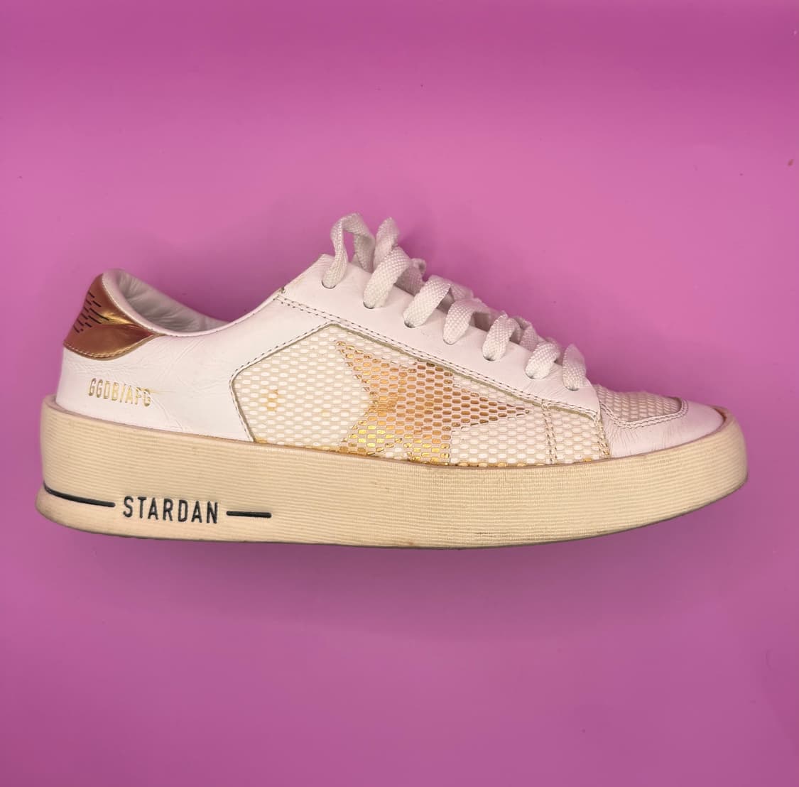 골든구스 스타단 실버/골드 믹스 스니커즈 35사이즈 상품이미지1