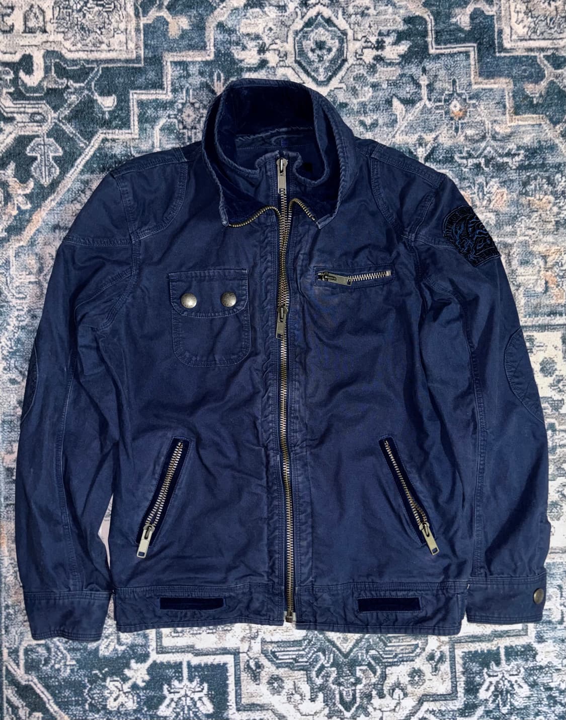 Onirai japan y2k 빈티지 더블 집업 워크 자켓 (데드스탁) 상품이미지1