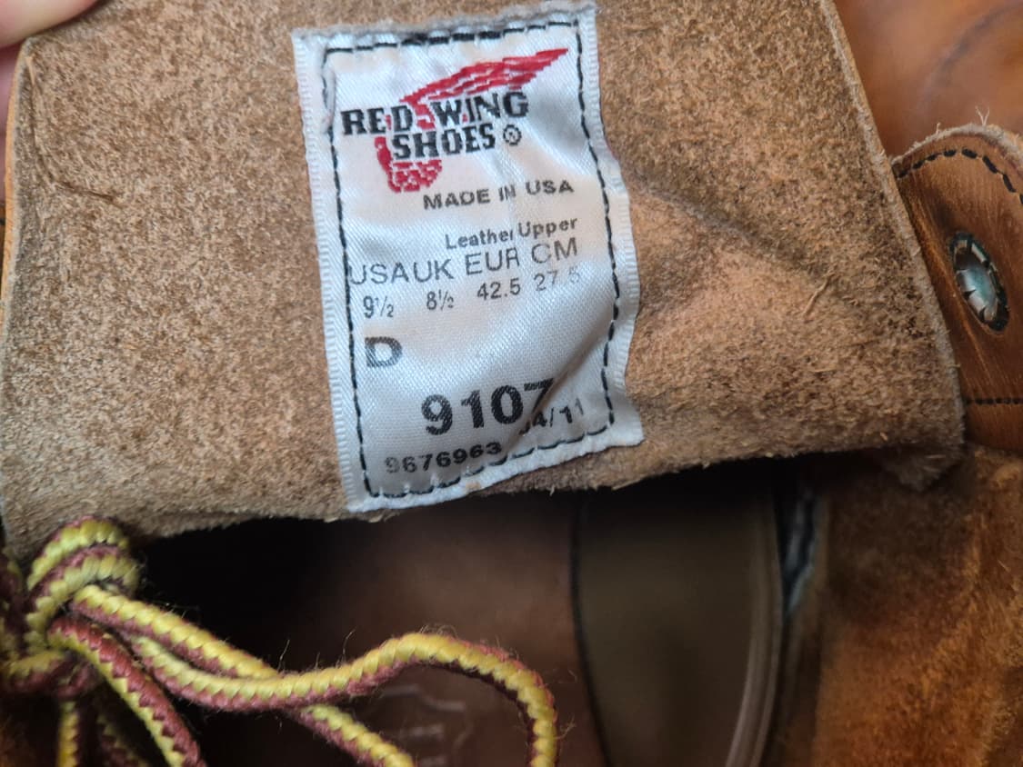 레드윙9107, 275 us9.5d 상품이미지5
