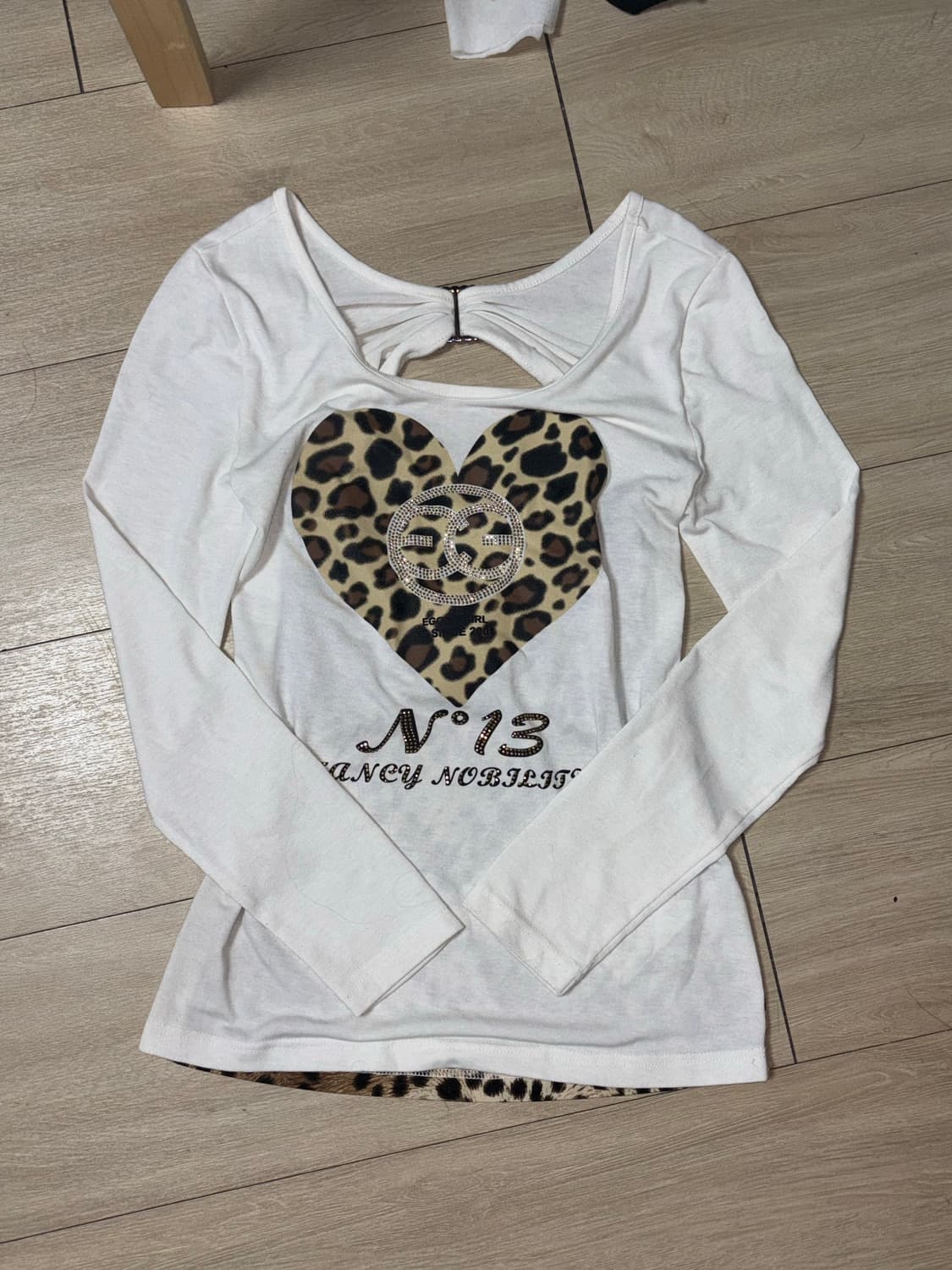 가루대장 빈티지 호피 딱붙 롱슬리브 상품이미지1