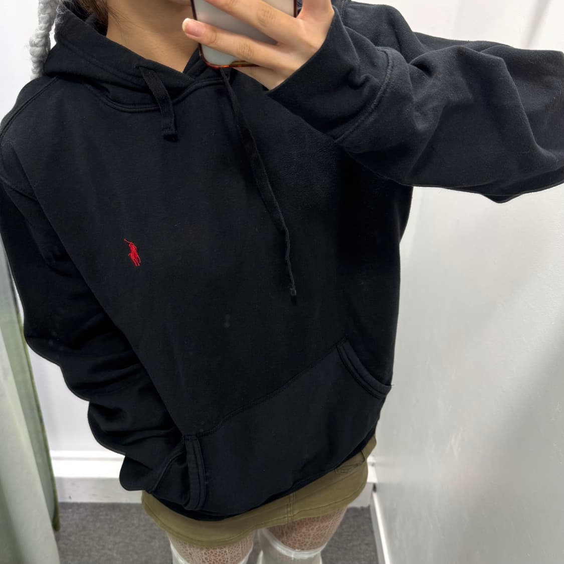 폴로 블랙 후드티 상품이미지2