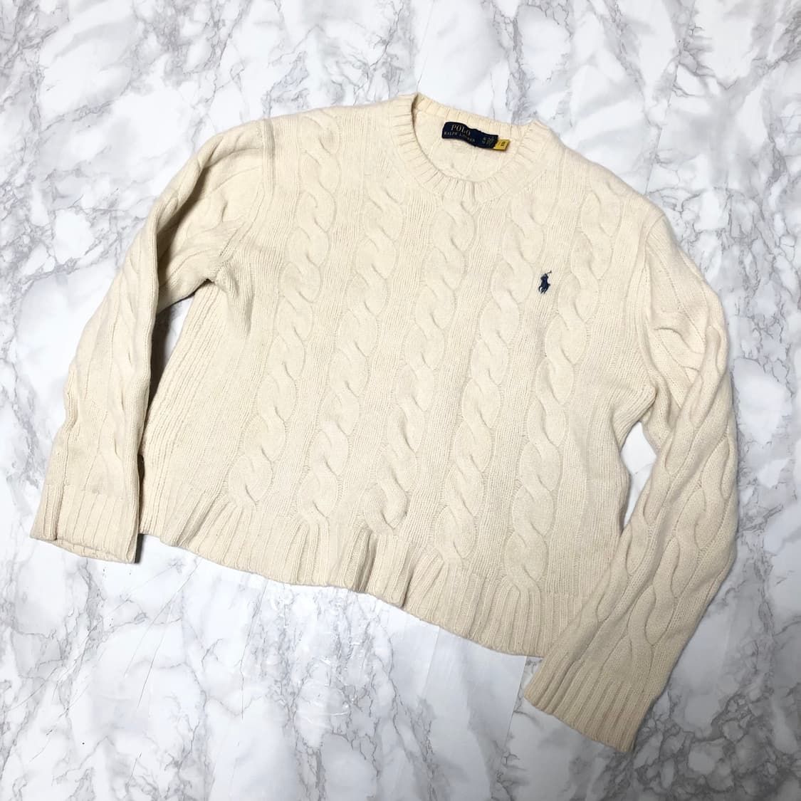 폴로 랄프로렌 케이블 니트 캐시미어 스웨터 상품이미지1