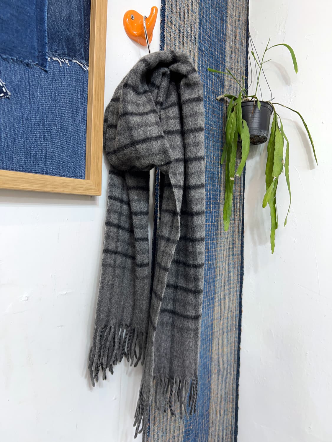 BILL BLASS Checked Wool Scarf 상품이미지3