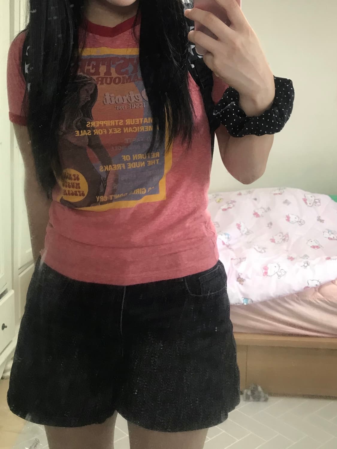 히스테릭글래머 히스걸 링거 반팔 레드 상품이미지1