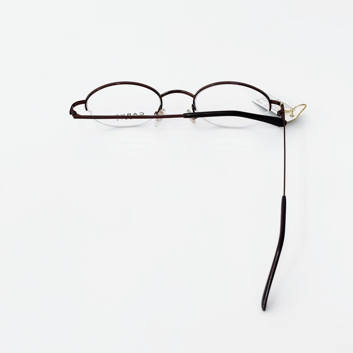 키지클럽 CARVEN 브라운 반무테 데드스탁 빈티지안경 상품이미지3