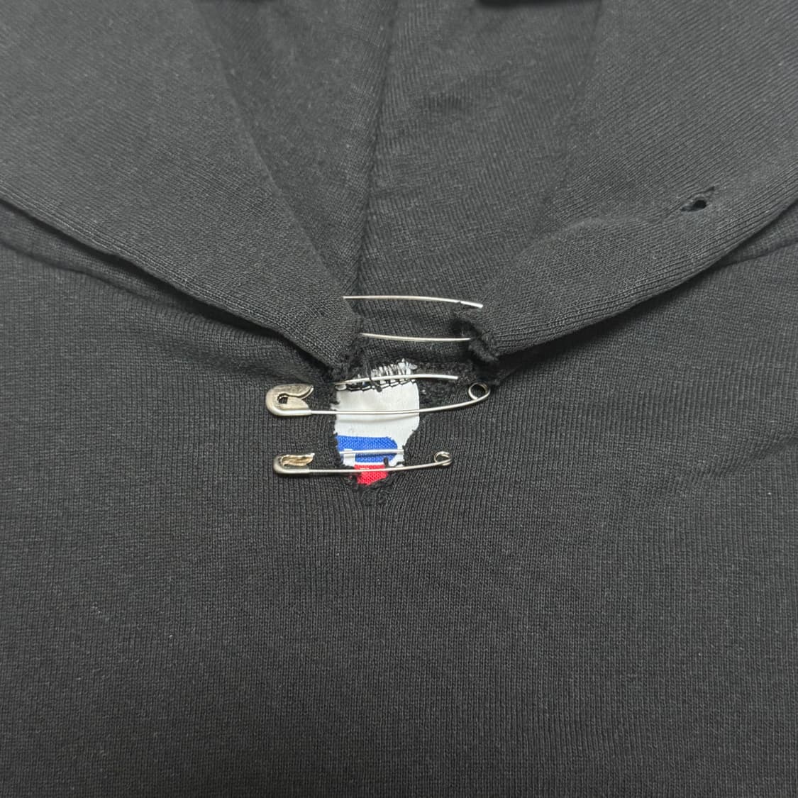 (M) 00s 빈티지 러셀 애슬레틱 블랙 후드 상품이미지2